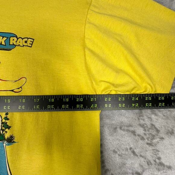 Vintage 80’s Screen Stars Great Oklahoma Duck Race Yellow Duck Graphic Tshirt XL - Picture 6 of 7